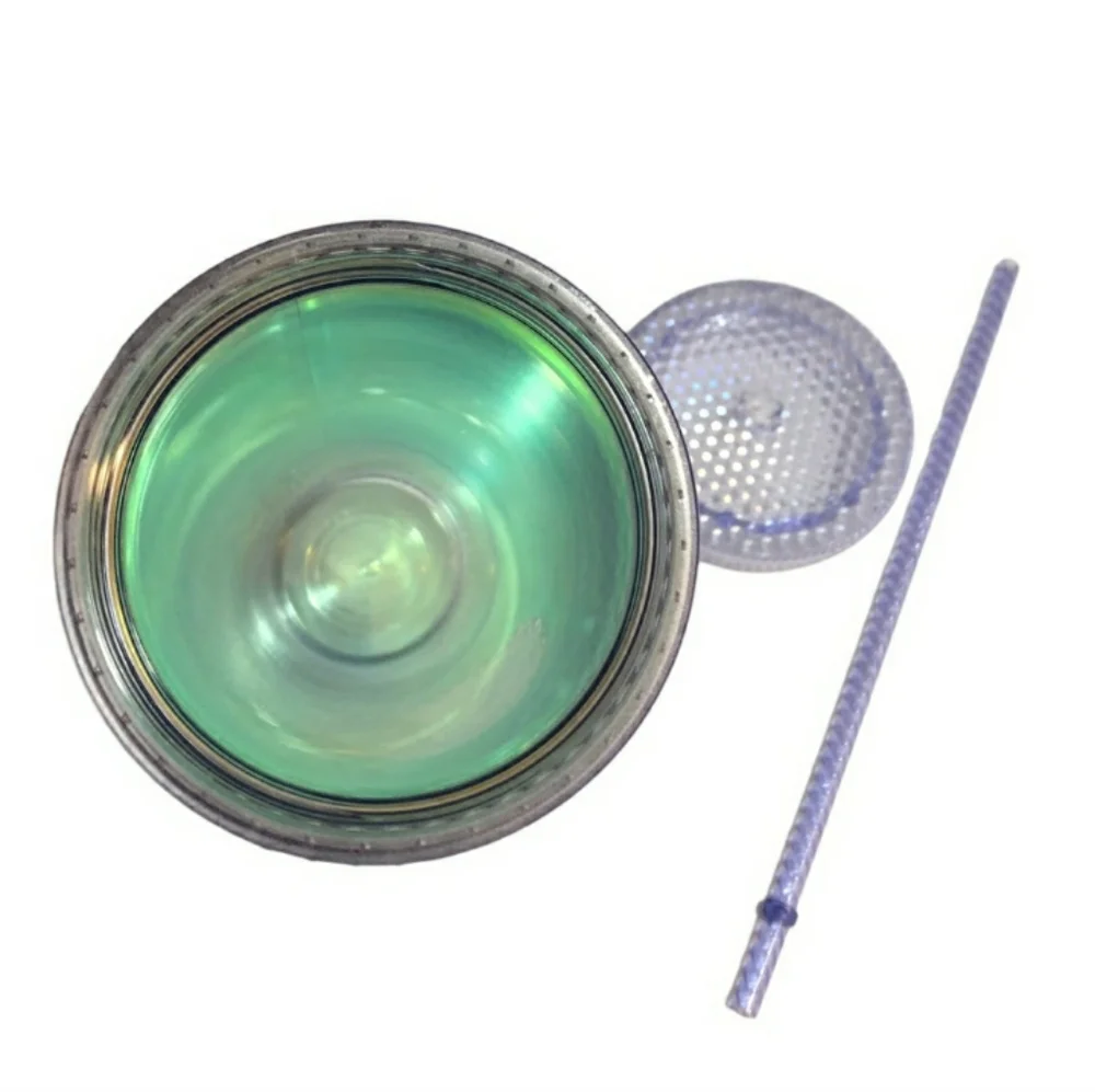 STARBUCKS Studded Iridescent Mermaid Purple Teal Ombré 24 oz new